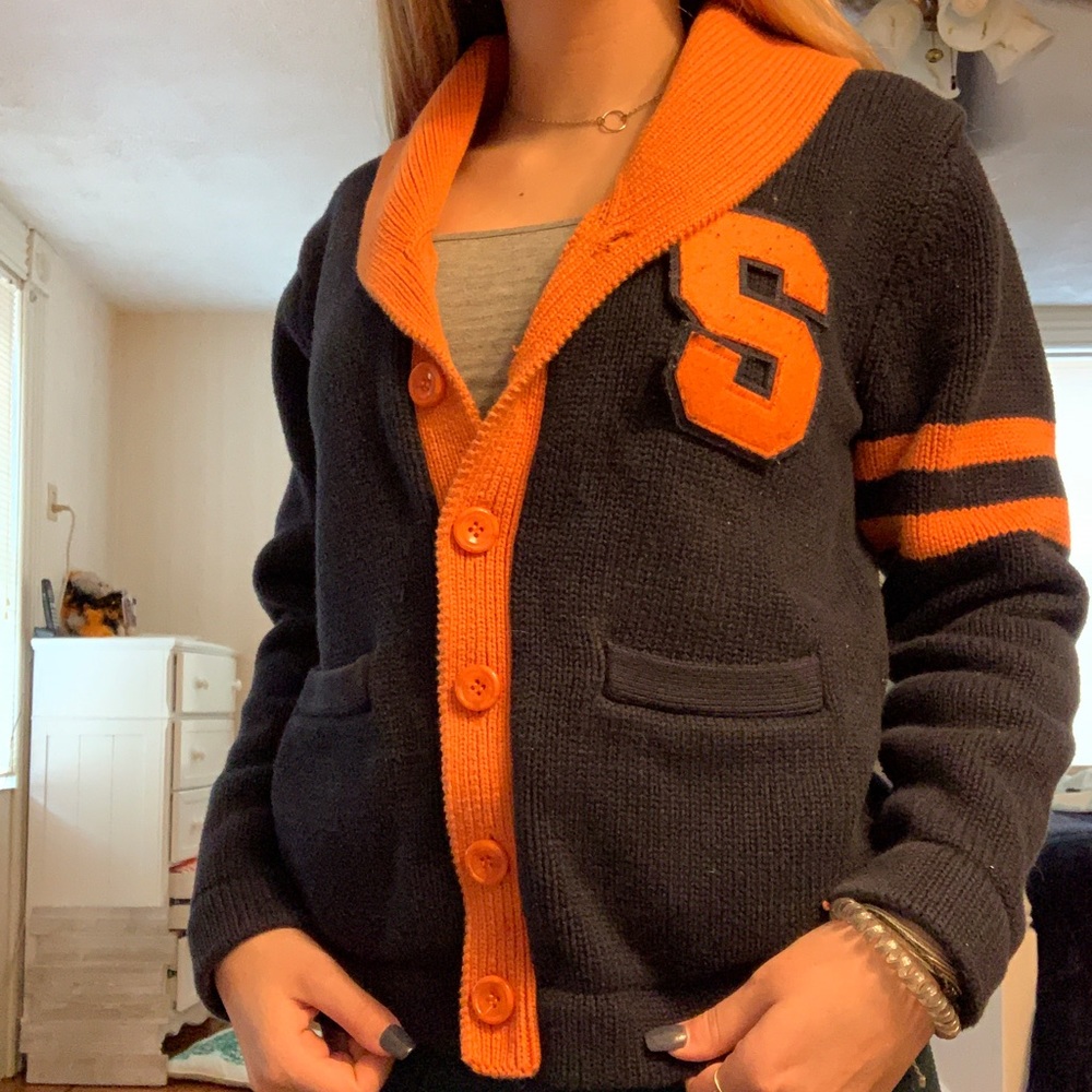 🟠🔵syracuse college vintage cardigan🔵🟠